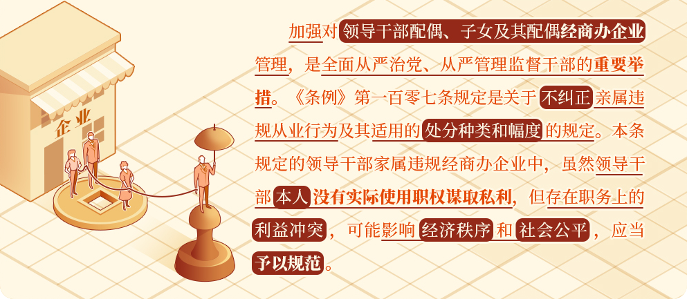 【黨紀(jì)學(xué)習(xí)】對(duì)配偶、子女及其配偶違規(guī)從業(yè)行為，黨員干部應(yīng)當(dāng)予以糾正
